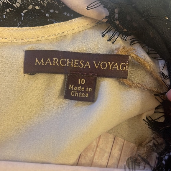 Marchesa Voyage Lace Peplum Jumpsuit (Tall) - Picture 3 of 3